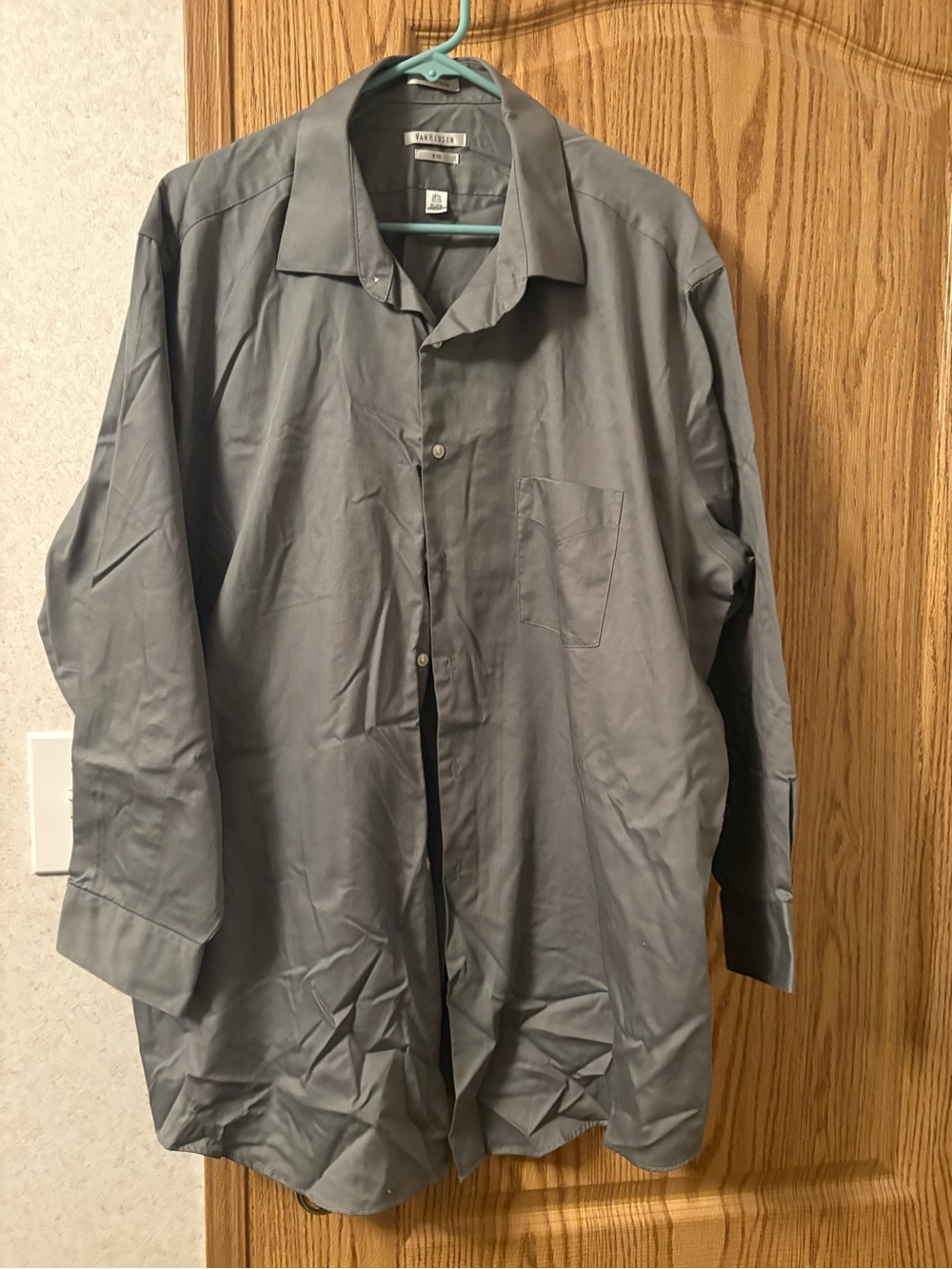 Van Heusen Steel Gray Long-Sleeve Dress Shirt